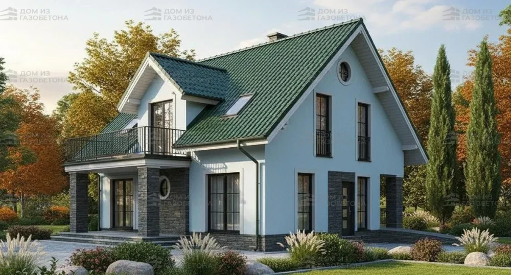 Проект Двухэтажный дом 10 на 11, 137 м2