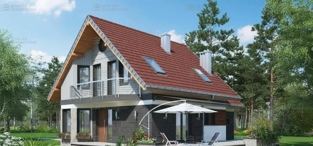 Проект Двухэтажный дом 13 на 10, 138 м2