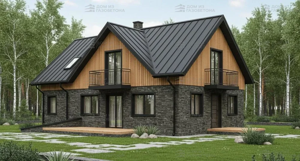 Проект Двухэтажный дом 14 на 9, 165 м2