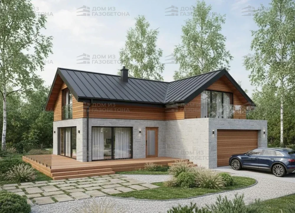 Проект Двухэтажный дом 14 на 13, 174 м2