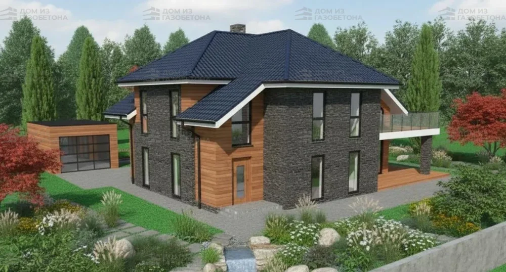 Проект Двухэтажный дом 22 на 21, 396 м2