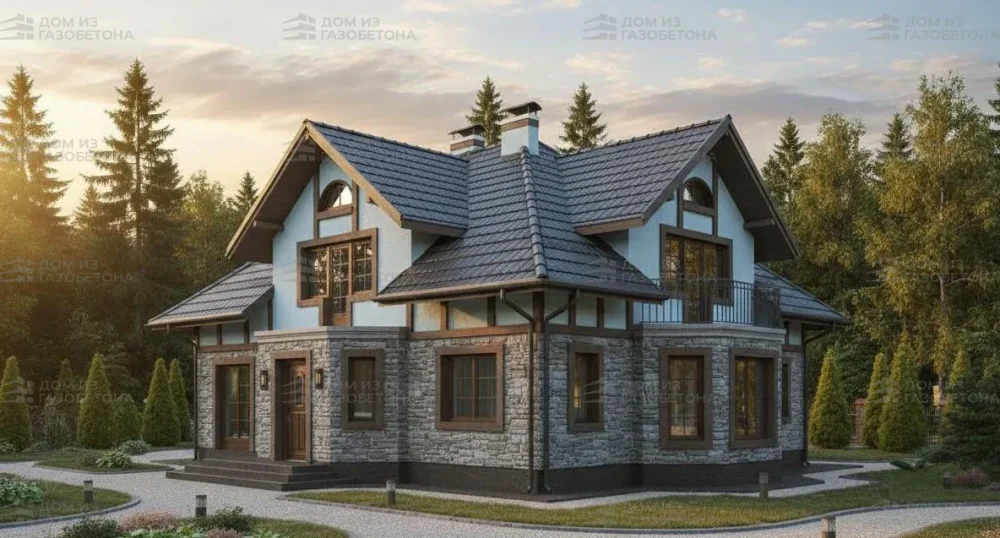 Проект Двухэтажный дом 15 на 12, 238 м2