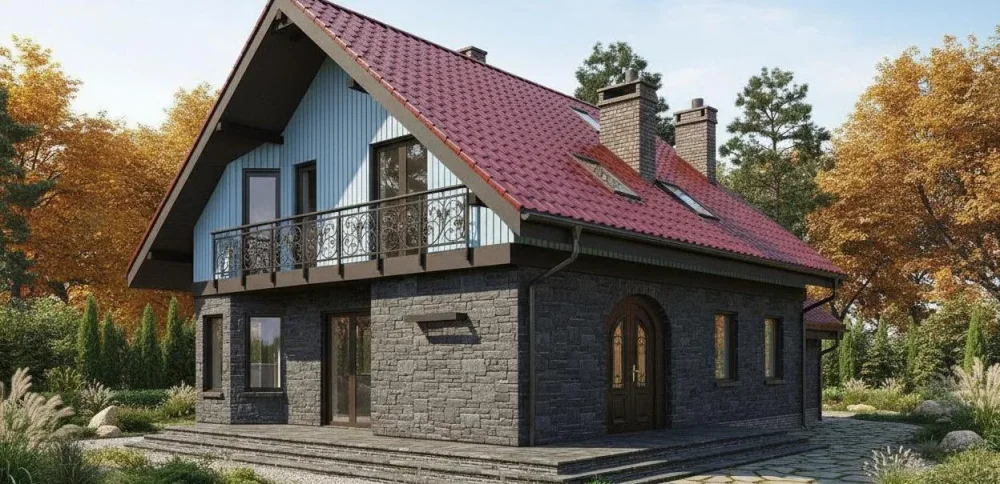 Проект Двухэтажный дом 14 на 10, 258 м2