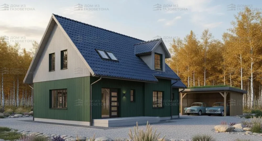 Проект Двухэтажный дом 13 на 9, 161 м2