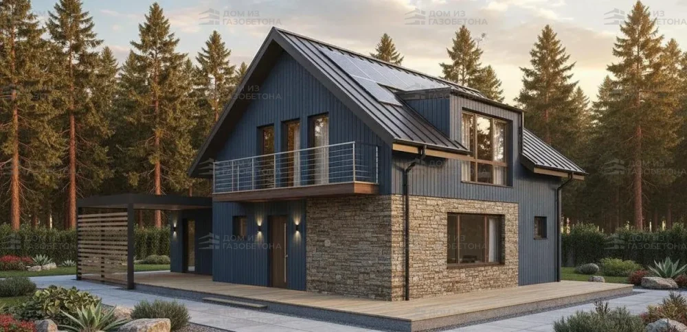 Проект Двухэтажный дом 13 на 10, 172 м2