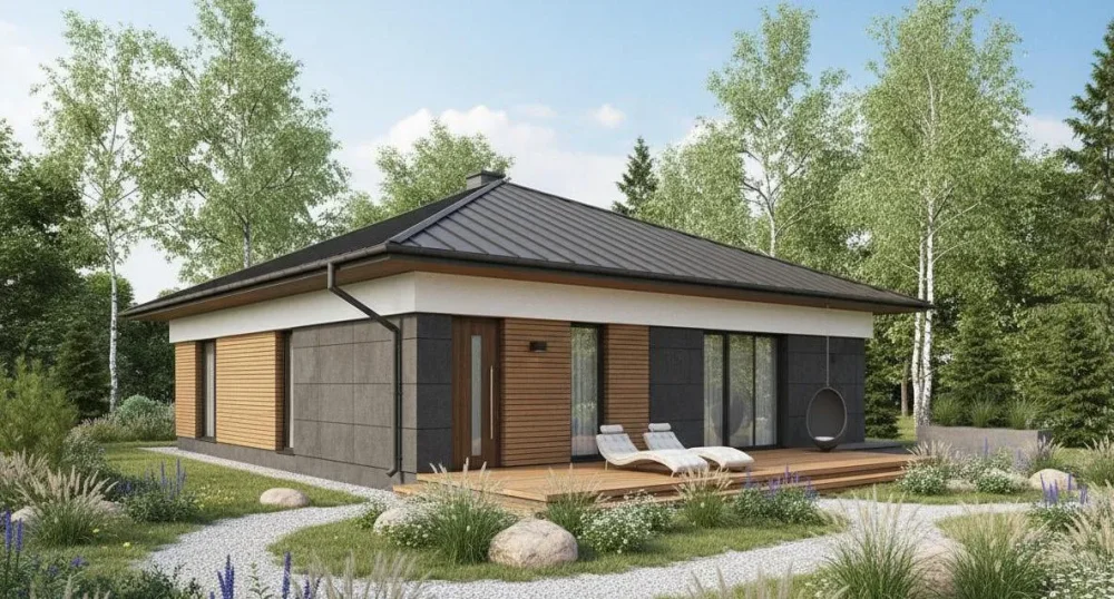 Проект Одноэтажный дом 13 на 16, 137 м2