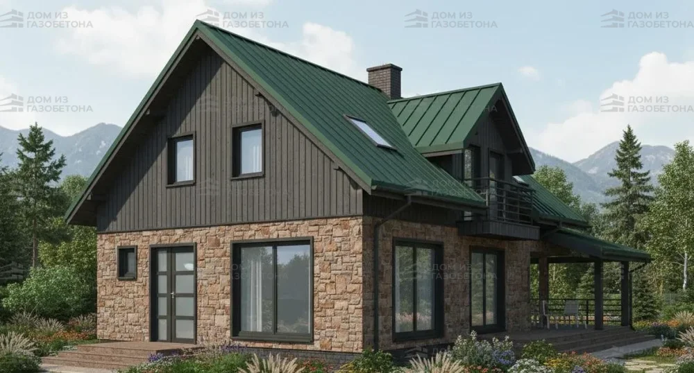 Проект Двухэтажный дом 15 на 14, 261 м2