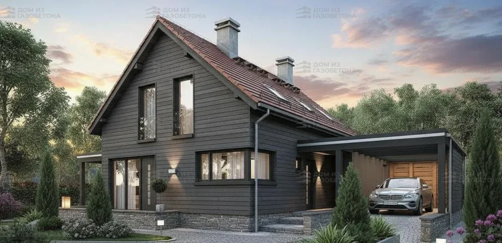 Проект Двухэтажный дом 15 на 11, 136 м2